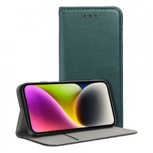 Dėklas Smart Magnetic Xiaomi Redmi 13 4G / Redmi 13 5G / Poco M6 4G tamsiai žalias