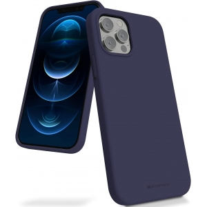 Dėklas Mercury Silicone Case Samsung S918 S23 Ultra 5G tamsiai mėlynas