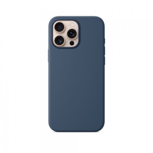 Dėklas Mag Silicone Case Apple iPhone 16 mėlynas
