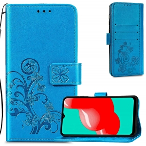 Dėklas Flower Book Samsung A155 A15 4G / A156 A15 5G mėlynas