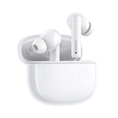 Belaidės ausinės Ugreen WS106 HiTune T3 Active Noise-Cancelling Earbuds baltos