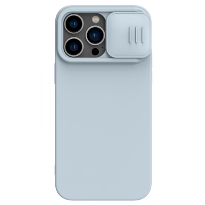 Dėklas Nillkin CamShield Silky Silicone Apple iPhone 15 Pro pilkas Dėklas Nillkin CamShield Silky Silicone Apple iPhone 15 Pro pilkas