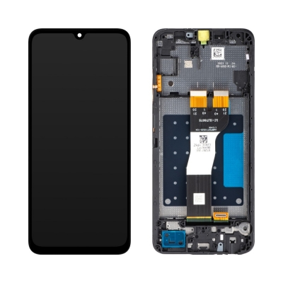 Ekranas Samsung A057 A05s su lietimui jautriu stikliuku ir rėmeliu originalus Black (service pack) Ekranas Samsung A057 A05s su lietimui jautriu stikliuku ir rėmeliu originalus Black (service pack)