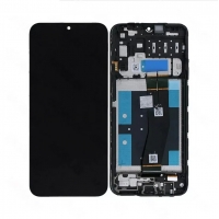 Ekranas Samsung A145P / A145R A14 4G su lietimui jautriu stikliuku ir rėmeliu originalus Black (service pack)
