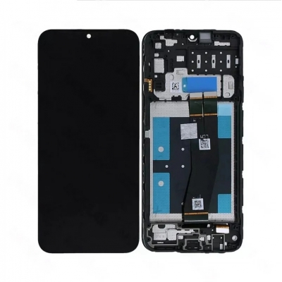 Ekranas Samsung A145P / A145R A14 4G su lietimui jautriu stikliuku ir rėmeliu originalus Black (service pack) Ekranas Samsung A145P / A145R A14 4G su lietimui jautriu stikliuku ir rėmeliu originalus Black (service pack)
