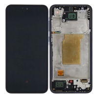 Ekranas Samsung A356 A35 5G su lietimui jautriu stikliuku ir rėmeliu originalus Black (service pack)