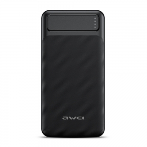 Išorinė baterija Power Bank Awei P6K 5V / 2.1A 20000mAh juoda