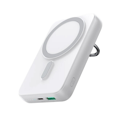 Išorinė baterija Power Bank Joyroom JR-W050 20W Magnetic Wireless 10000mAh balta Išorinė baterija Power Bank Joyroom JR-W050 20W Magnetic Wireless 10000mAh balta