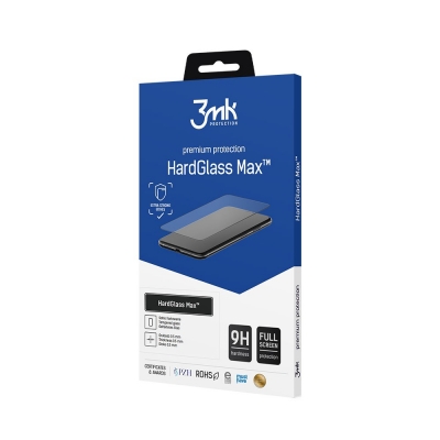 LCD apsauginis stikliukas 3mk Hard Glass Max Apple iPhone 16 juodas LCD apsauginis stikliukas 3mk Hard Glass Max Apple iPhone 16 juodas