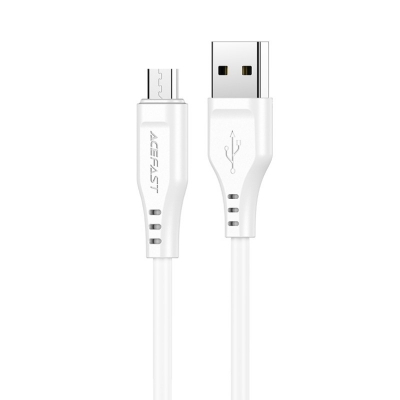USB kabelis Acefast C3-09 USB-A to MicroUSB 1.2m baltas