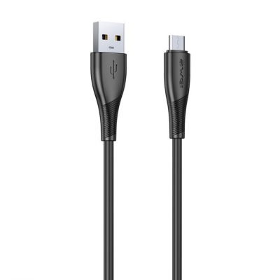 USB kabelis Awei CL-182M USB to MicroUSB 1.0m juodas USB kabelis Awei CL-182M USB to MicroUSB 1.0m juodas
