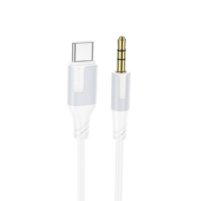 Audio kabelis Borofone BL19 USB-C to 3,5mm baltas Audio kabelis Borofone BL19 USB-C to 3,5mm baltas