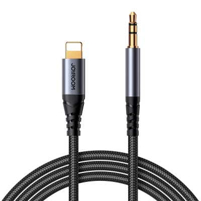 Audio kabelis Joyroom SY-A06 Lightning to 3,5mm 1.2m juodas Audio kabelis Joyroom SY-A06 Lightning to 3,5mm 1.2m juodas