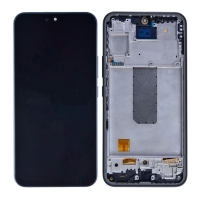Ekranas Samsung A546 A54 5G su lietimui jautriu stikliuku ir rėmeliu Awesome Graphite OLED (real size)
