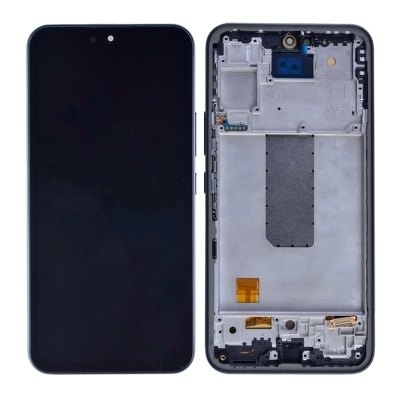 Ekranas Samsung A546 A54 5G su lietimui jautriu stikliuku ir rėmeliu Awesome Graphite OLED (real size) Ekranas Samsung A546 A54 5G su lietimui jautriu stikliuku ir rėmeliu Awesome Graphite OLED (real size)