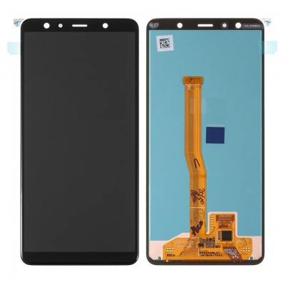 Ekranas Samsung A750 A7 2018 su lietimui jautriu stikliuku juodas OLED Ekranas Samsung A750 A7 2018 su lietimui jautriu stikliuku juodas OLED