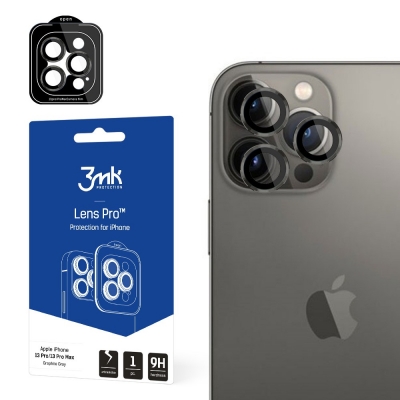 Apsauginis stikliukas kamerai 3mk Lens Pro Apple iPhone 13 Pro / 13 Pro Max juodas Apsauginis stikliukas kamerai 3mk Lens Pro Apple iPhone 13 Pro / 13 Pro Max juodas