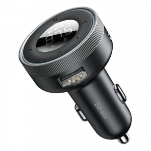 Transmiteris Baseus Enjoy Bluetooth MP3 grotuvas / FM bangų moduliatorius (laisvų rankų įranga,LCD,2xUSB Wireless 5.0+5V / 3.4A įkroviklis) juodas CCLH-01