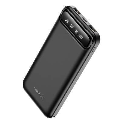 Išorinė baterija Power Bank Borofone BJ14 Type-C microUSB 2*USB (2A) 10000mAh juoda Išorinė baterija Power Bank Borofone BJ14 Type-C microUSB 2*USB (2A) 10000mAh juoda