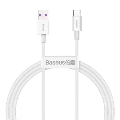 USB kabelis Baseus Superior iš USB į Type-C 66W 2.0m baltas CATYS-A02 USB kabelis Baseus Superior iš USB į Type-C 66W 2.0m baltas CATYS-A02
