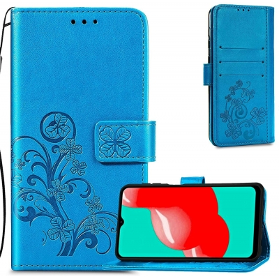 Dėklas Flower Book Samsung A165 A16 4G / A166 A16 5G mėlynas