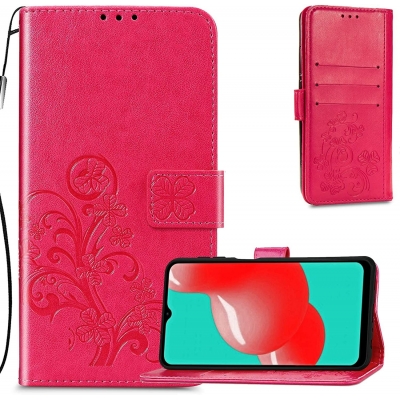 Dėklas Flower Book Samsung A165 A16 4G / A166 A16 5G rožinis-raudonas