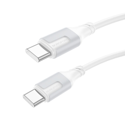 USB kabelis Borofone BX101 60W USB-C to USB-C 1.0m baltas USB kabelis Borofone BX101 60W USB-C to USB-C 1.0m baltas