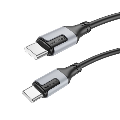 USB kabelis Borofone BX101 60W USB-C to USB-C 1.0m juodas USB kabelis Borofone BX101 60W USB-C to USB-C 1.0m juodas