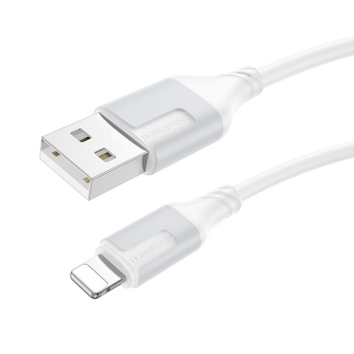 USB kabelis Borofone BX101 USB-A to Lightning 1.0m baltas USB kabelis Borofone BX101 USB-A to Lightning 1.0m baltas