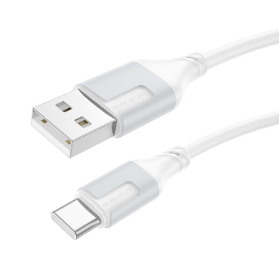 USB kabelis Borofone BX101 USB-A to USB-C 1.0m baltas USB kabelis Borofone BX101 USB-A to USB-C 1.0m baltas