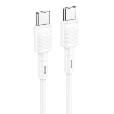 USB kabelis Hoco X83 60W Type-C to Type-C 1.0m baltas USB kabelis Hoco X83 60W Type-C to Type-C 1.0m baltas