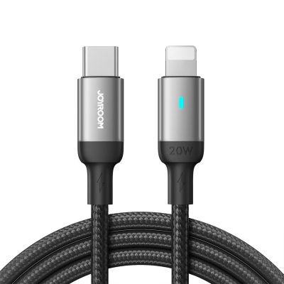 USB kabelis Joyroom S-CL020A10 Type-C to Lightning 20W 1.2m juodas USB kabelis Joyroom S-CL020A10 Type-C to Lightning 20W 1.2m juodas
