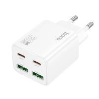 Įkroviklis Hoco N56 30W GaN 2xUSB-C / 2xUSB-A baltas