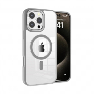 Dėklas Premium Mag Cover Apple iPhone 12 Pro Max pilkas