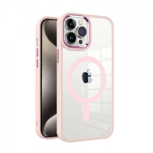 Dėklas Premium Mag Cover Apple iPhone 15 Pro rožinis
