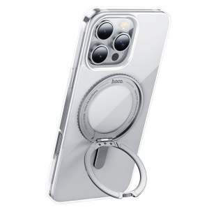 Dėklas Hoco Magnetic Stand 2in1 Apple iPhone 16 Pro Max skaidrus