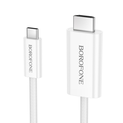 Kabelis Borofone DH10 USB-C to HDMI 1.8m baltas Kabelis Borofone DH10 USB-C to HDMI 1.8m baltas