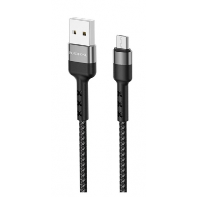 USB kabelis Borofone BX34 microUSB 1.0m juodas USB kabelis Borofone BX34 microUSB 1.0m juodas