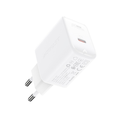 Įkroviklis Acefast A21 30W GaN USB-C baltas Įkroviklis Acefast A21 30W GaN USB-C baltas