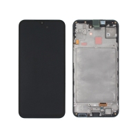 Ekranas Samsung A155 A15 4G / A156 A15 5G su lietimui jautriu stikliuku ir rėmeliu originalus Black (service pack)