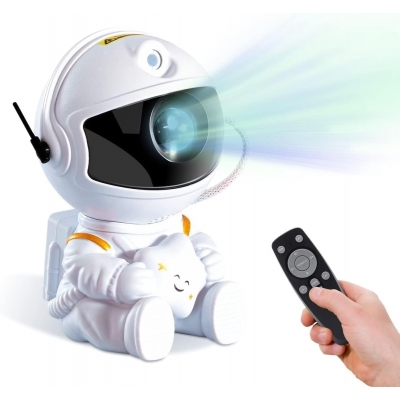 LED 3D galaktikų ir žvaigždžių projektorius Reach Mini Astronaut, baltas LED 3D galaktikų ir žvaigždžių projektorius Reach Mini Astronaut, baltas