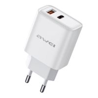 Įkroviklis Awei PD81-EU 22.5W USB-A / USB-C baltas