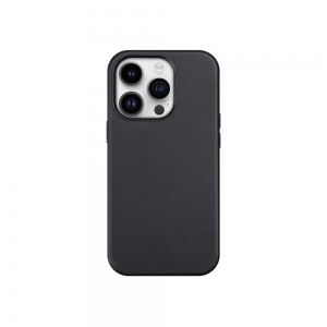 Dėklas Mag Leather Case Apple iPhone 16 juodas