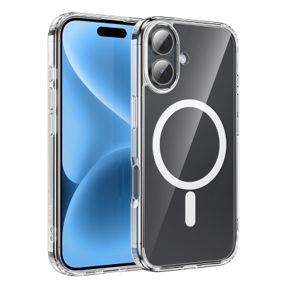 Dėklas Hoco Magnetic Airbag Anti-Fall Protective Shell Apple iPhone 16 skaidrus Dėklas Hoco Magnetic Airbag Anti-Fall Protective Shell Apple iPhone 16 skaidrus
