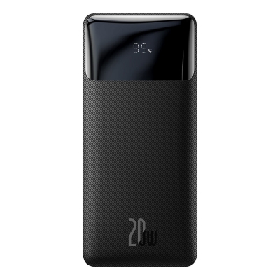 Išorinė baterija Power Bank Baseus Bipow 20W 10000mAh + MicroUSB 0.25m juoda PPBD050301 Išorinė baterija Power Bank Baseus Bipow 20W 10000mAh + MicroUSB 0.25m juoda PPBD050301