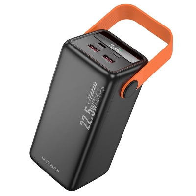 Išorinė baterija Power Bank Borofone BJ66A 22.5W+PD20W 50000mAh juoda Išorinė baterija Power Bank Borofone BJ66A 22.5W+PD20W 50000mAh juoda