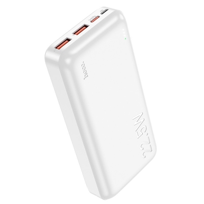 Išorinė baterija Power Bank Hoco J101A PD 20W+Quick Charge 3.0 22.5W 20000mAh balta Išorinė baterija Power Bank Hoco J101A PD 20W+Quick Charge 3.0 22.5W 20000mAh balta