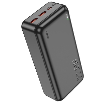 Išorinė baterija Power Bank Hoco J101B PD 20W+Quick Charge 3.0 22.5W 30000mAh juodas Išorinė baterija Power Bank Hoco J101B PD 20W+Quick Charge 3.0 22.5W 30000mAh juodas