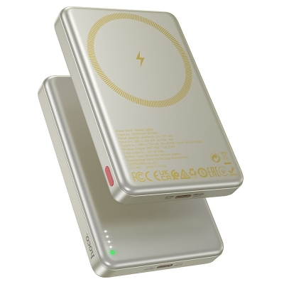 Išorinė baterija Power Bank Hoco Q26A PD20W MagSafe 10000mAh auksinė Išorinė baterija Power Bank Hoco Q26A PD20W MagSafe 10000mAh auksinė