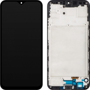 Ekranas Samsung A155 A15 4G / A156 A15 5G su lietimui jautriu stikliuku ir rėmeliu Black
